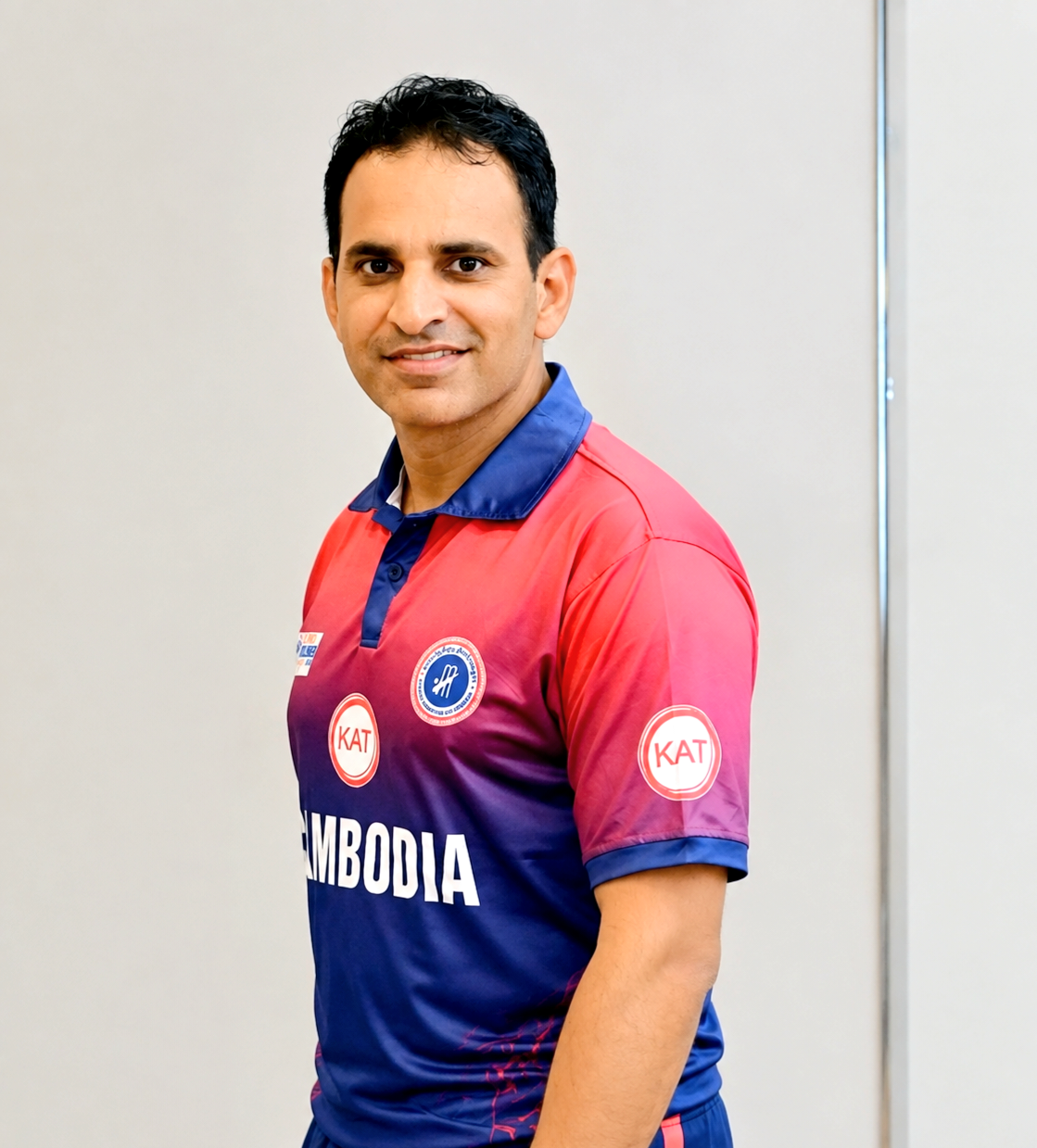 Abrar Hussain Shah in the Cambodia national kit